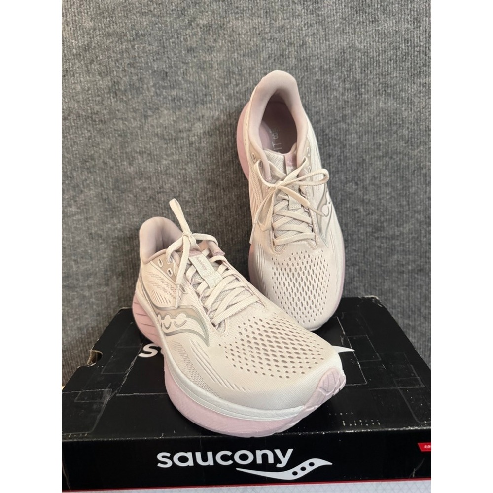 Saucony Ride 18 Womens Running Shoes Moon Woodrose Taupe S11000-151 Size 9.5 - Picture 2 of 9